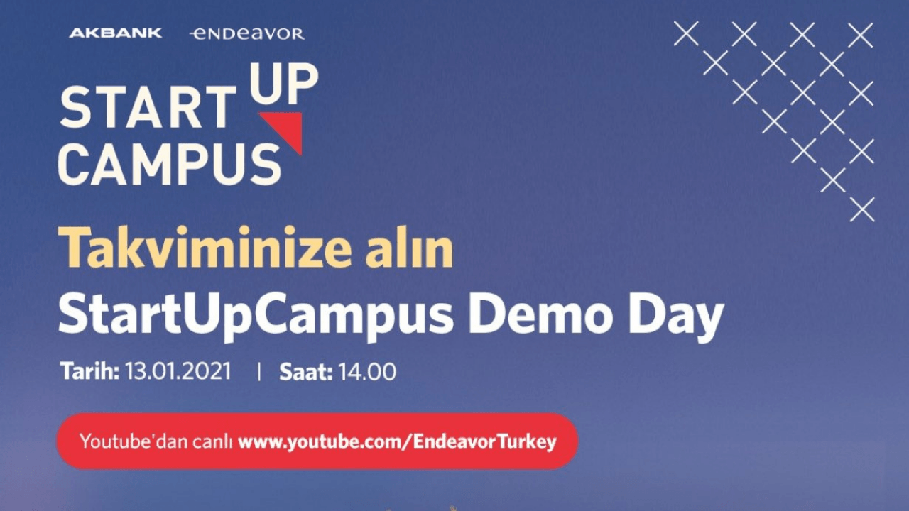 Endeavor Türkiye'nin girişim hızlandırma programı StartUpCampus'ün Demo Day'inde sunum yapan girişimler