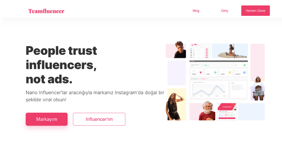 Teamfluencer: Nano-influencer pazarlama platformu
