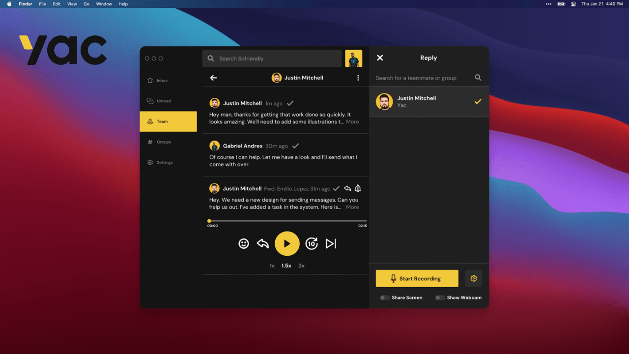 Slack destekli sesli mesaj girişimi Yac, 7.5 milyon dolar yatırım aldı