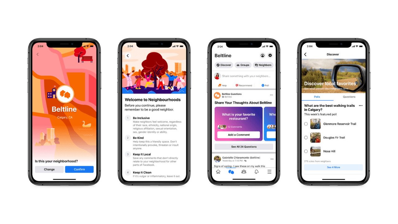Facebook, komşuları dijitalde bir araya getiren Neighborhoods özelliğini yayına aldı