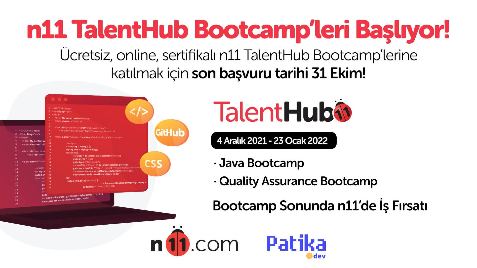 n11.com’dan genç yeteneklere kariyer fırsatı: n11 TalentHub Bootcamp
