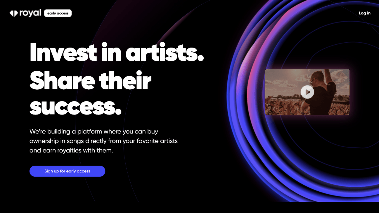 NFT odaklı müzik telif hakları platformu Royal, Andreessen Horowitz liderliğinde 55 milyon dolar yatırım aldı