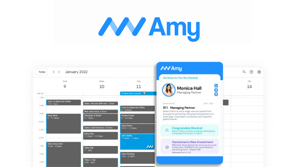 Amy: toplantı öncesinde katılımcılar hakkında bilgi toplamanızı sağlayan uzantı