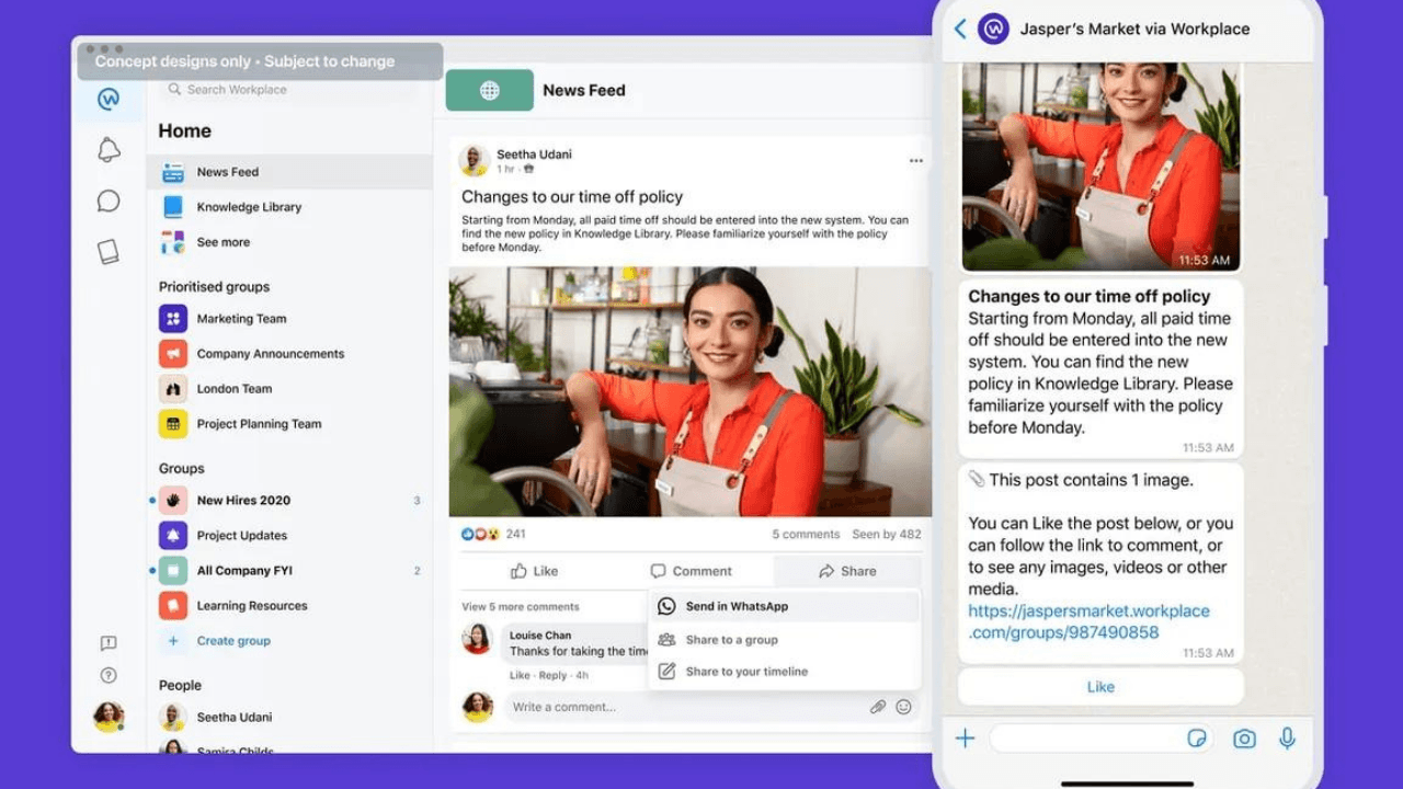Meta'nın insan kaynakları yazılımı, bu yılın sonlarında WhatsApp ile entegre olacak