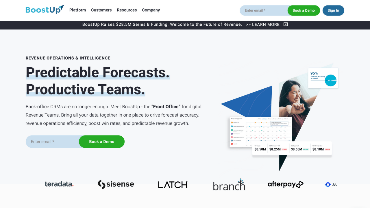 Satış sürecinde tahmin doğruluğu, verimlilik ve öngörülebilirlik sunan BoostUp.ai, 28.5 milyon dolar yatırım aldı