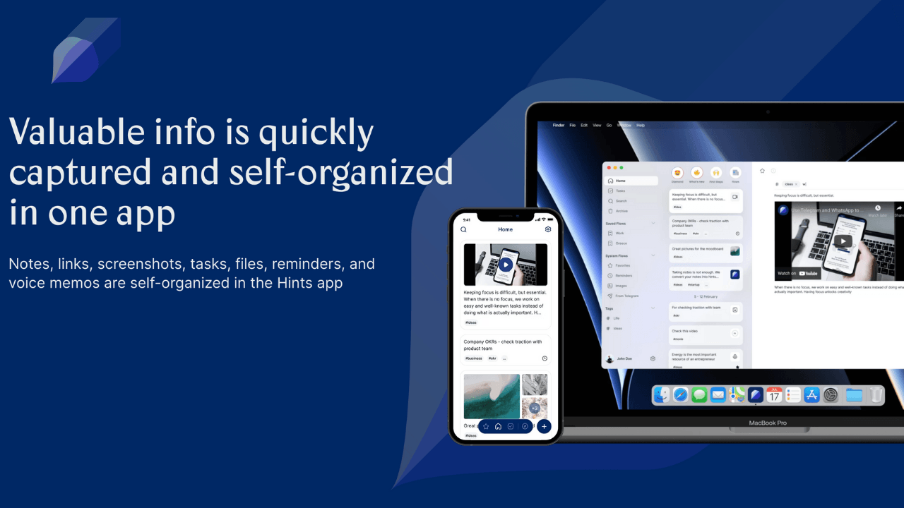Verimlilik odaklı not uygulaması: Hints