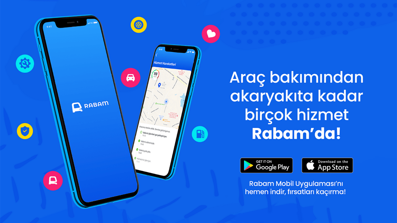 Yeni nesil araç uygulaması: Rabam
