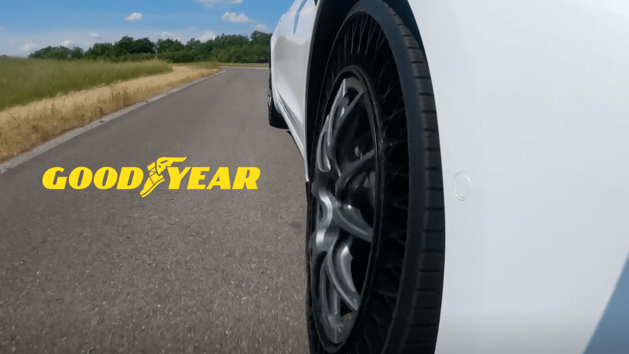 Goodyear, havasız lastiklerini Tesla Model 3 ile test ediyor