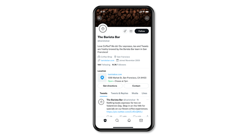 İşletmeler, Twitter Location Spotlight ile profillerine konum ve iletişim bilgisi ekleyebilecek