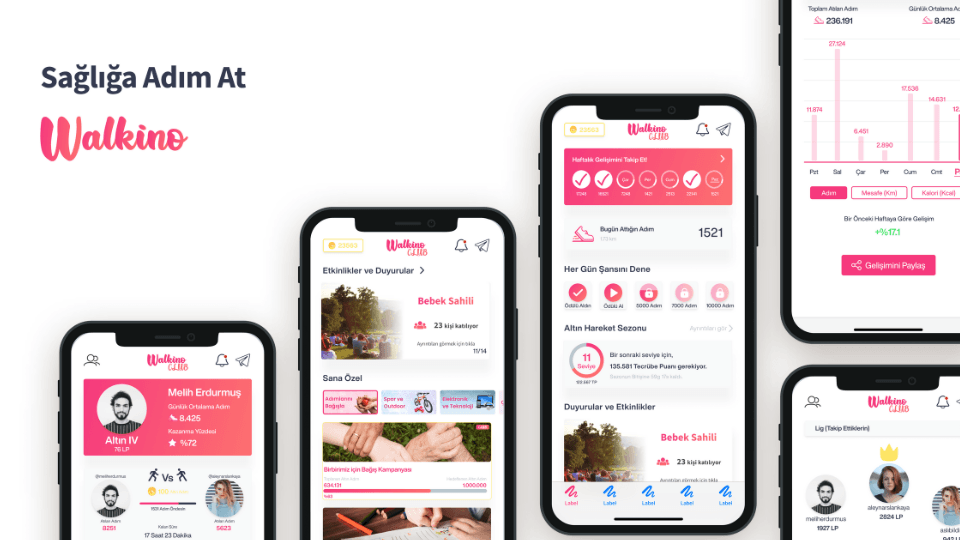 Kullanıcıları yürümeye teşvik eden uygulama: Walkino