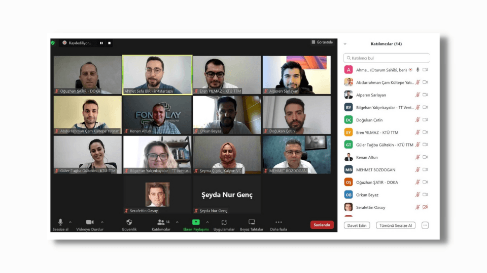 Doğu Karadeniz Girişim Hızlandırma Programı 22 Demoday'de sunum yapan 12 girişimci