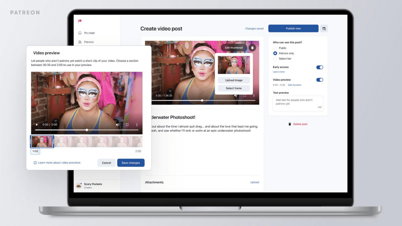 Patreon, platforma doğrudan video yükleme özelliğini hayata geçirdi
