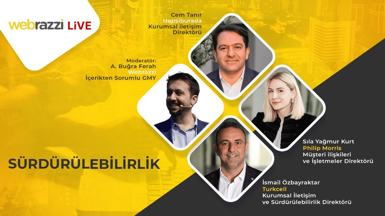 Sürdürülebilirlik hakkında merak edilenleri, 26 Aralık'ta Webrazzi canlı yayınında konuşacağız