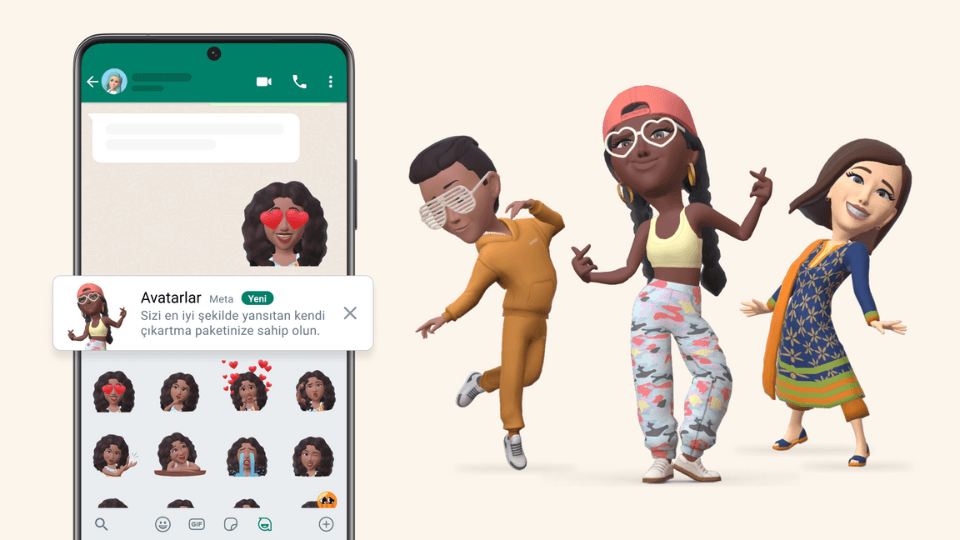 Meta'nın 3D Avatar'ları WhatsApp'a geldi