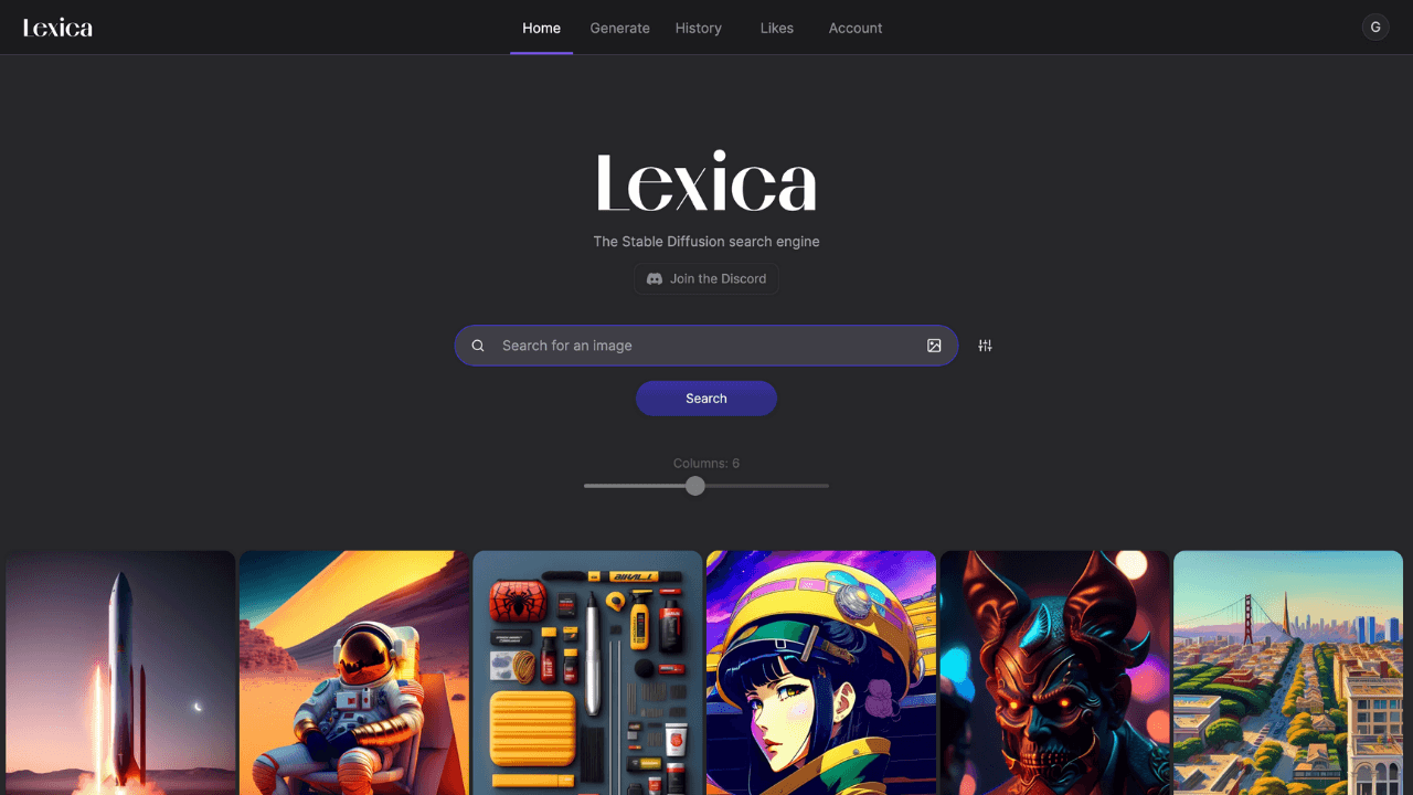 Yapay zeka tarafından oluşturulan görseller için ücretsiz kütüphane: Lexica