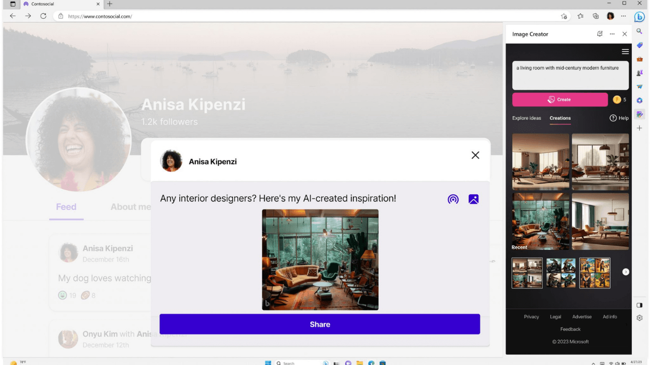 Microsoft'tan bir yapay zeka hamlesi daha: Bing'e DALL-E entegre edildi