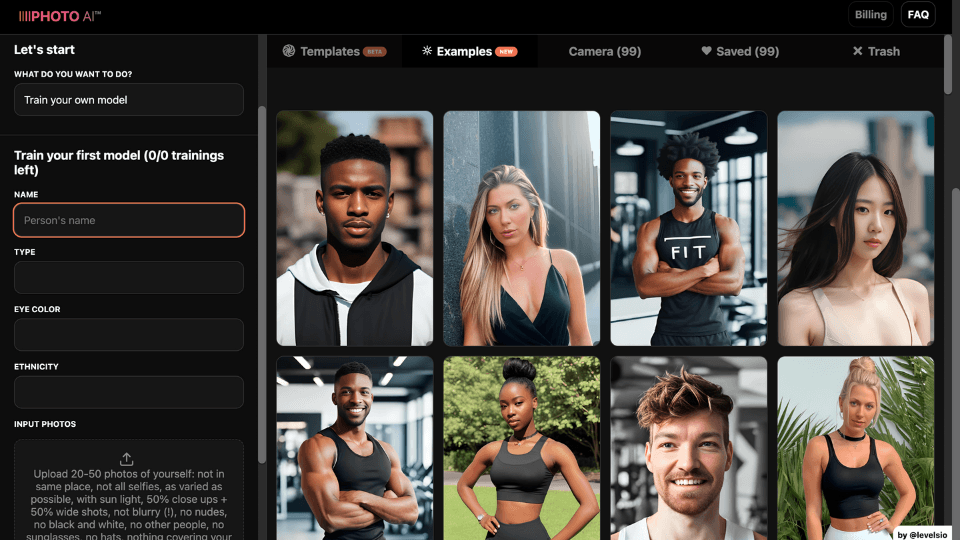 Yapay zeka destekli sentetik fotoğraf stüdyosu: Photo AI