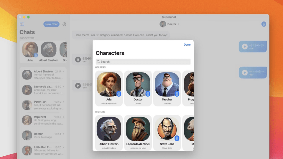 Tanınmış karakterler ile sohbet etmenizi sağlayan yapay zeka uygulaması: Superchat