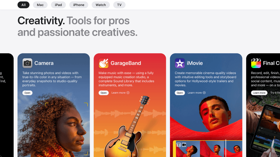 Apple, Apps by Apple ile uygulamalarını öne çıkarıyor