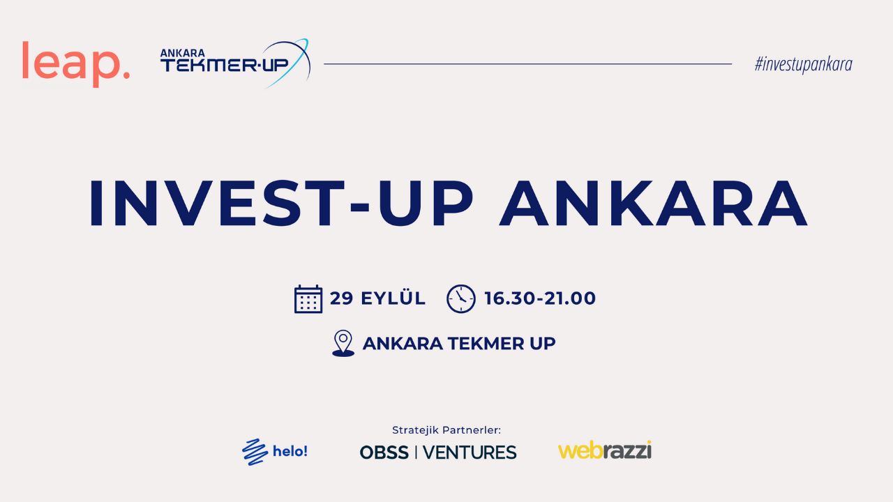 Girişimcilik Ekosistemi Invest-Up Ankara’da Buluşuyor!