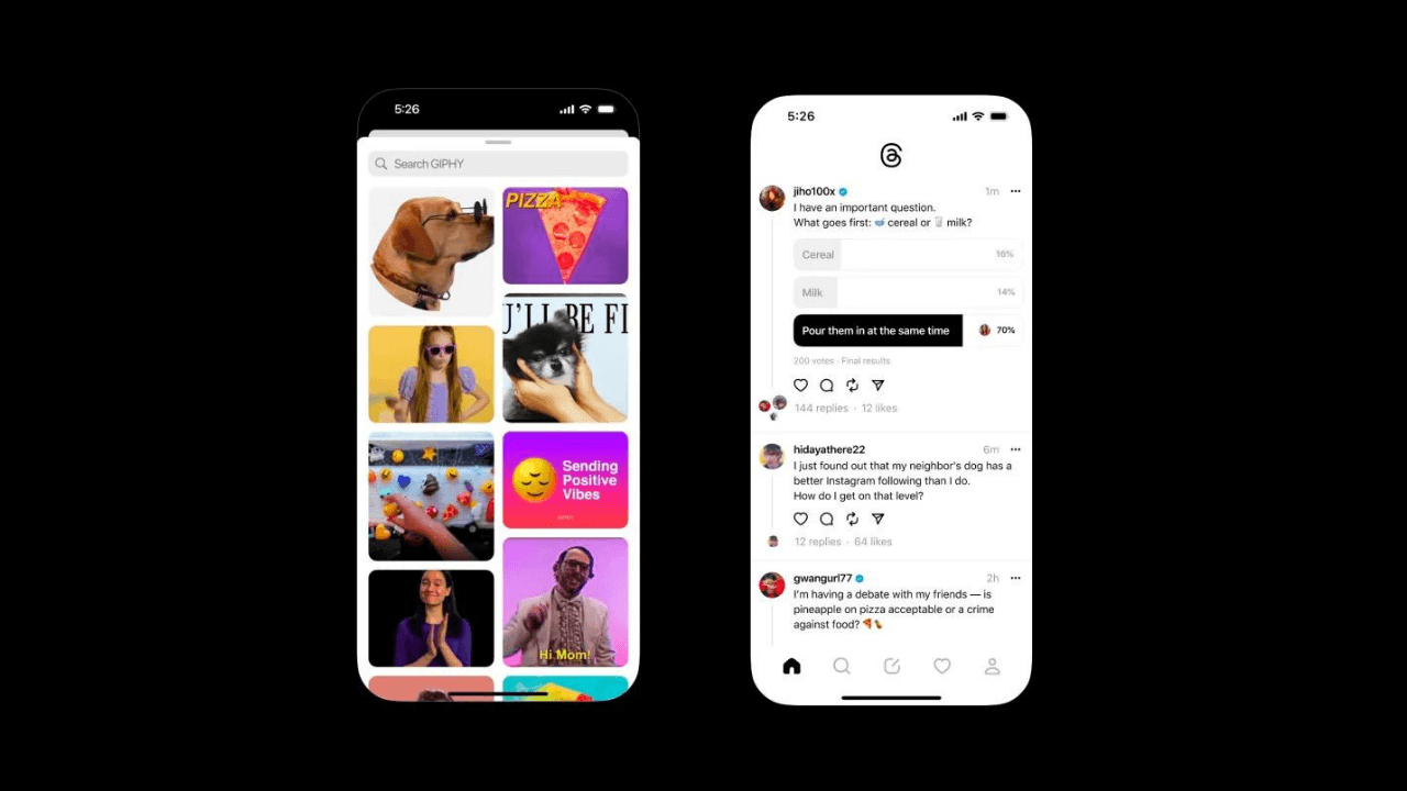 Threads'in yeni özellikleri: Anketler ve GIF'ler