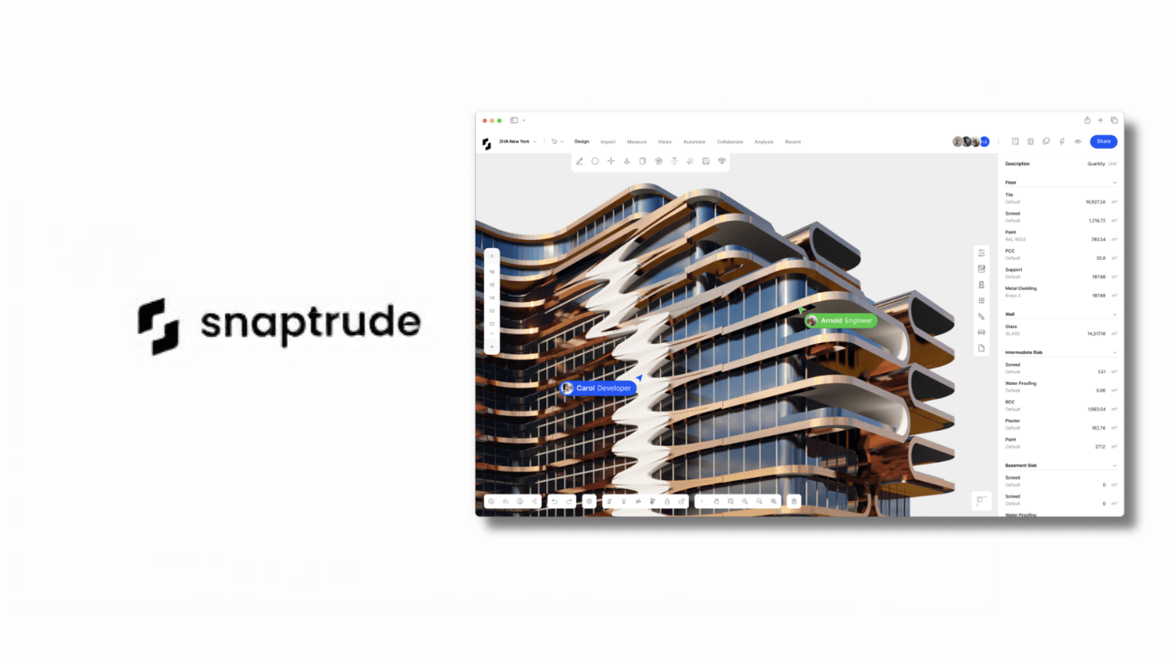 Mimari odaklı tasarım aracı Snaptrude, 14 milyon dolar yatırım aldı