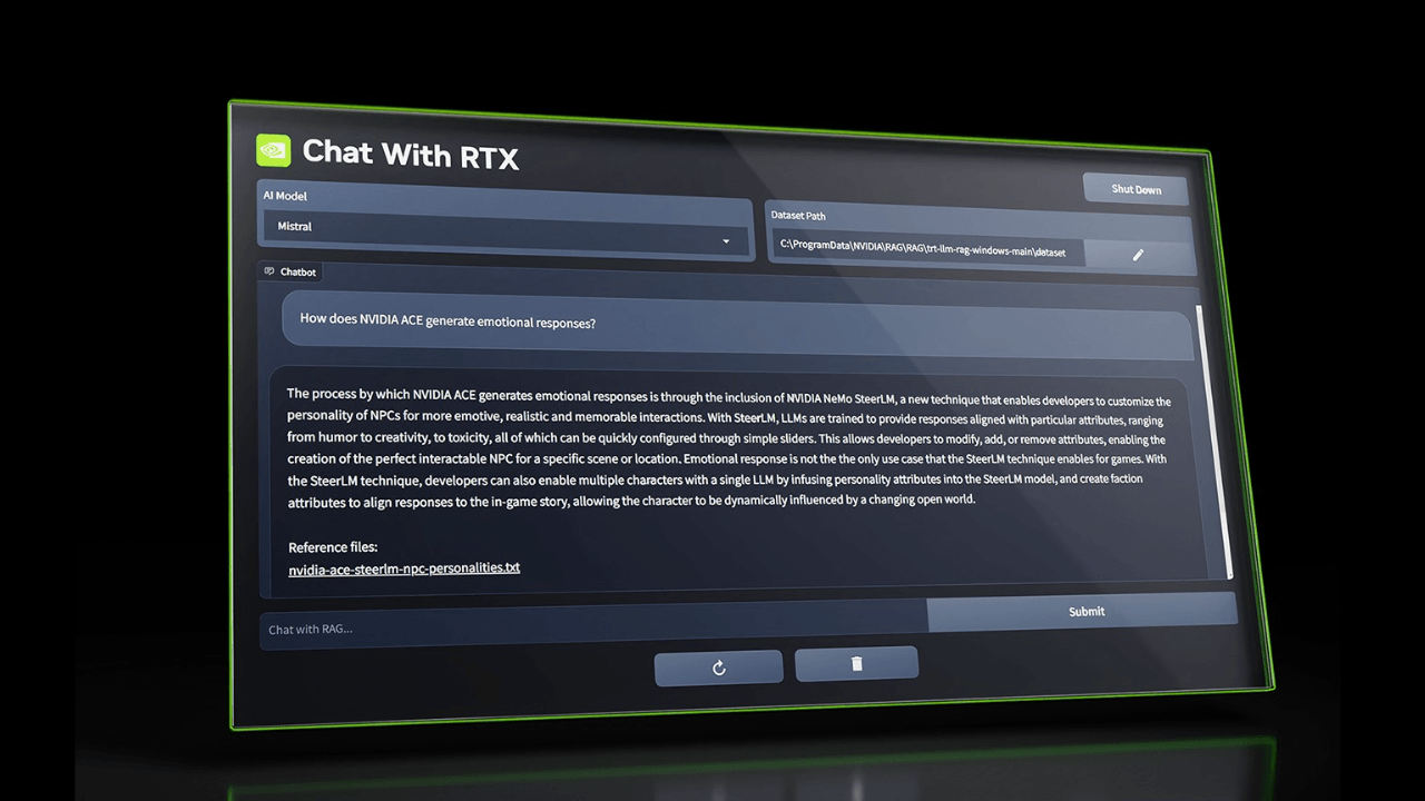 Nvidia'dan bilgisayarda üretimsel yapay zeka modelleri çalıştırmayı sağlayan araç: Chat with RTX