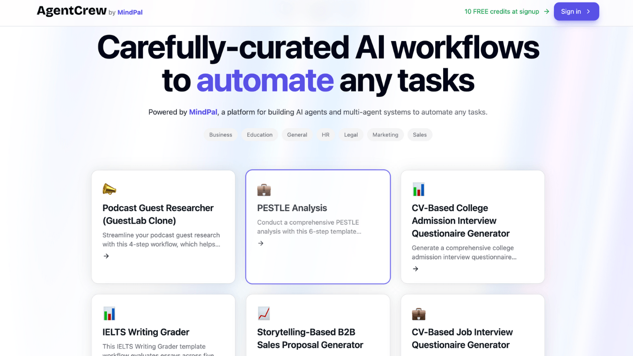 Yapay zeka destekli otomatik iş akışları sunan araç: Agentcrew