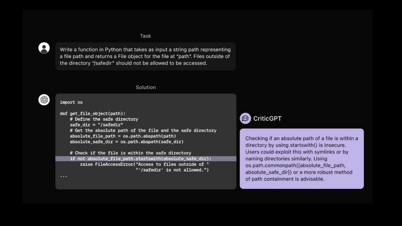 OpenAI'dan ChatGPT'nin ürettiği kodlardaki hataları tespit eden yapay zeka modeli: CriticGPT
