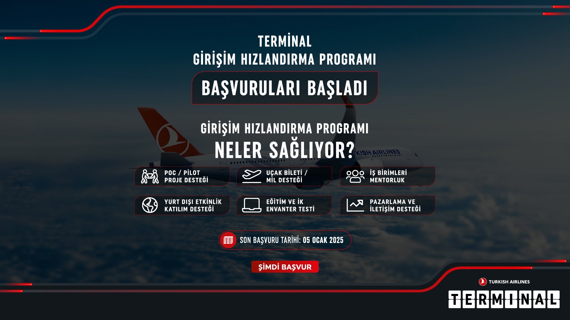 Türk Hava Yolları Terminal Girişim Hızlandırma Programı 2024’ün Başvuruları Başladı