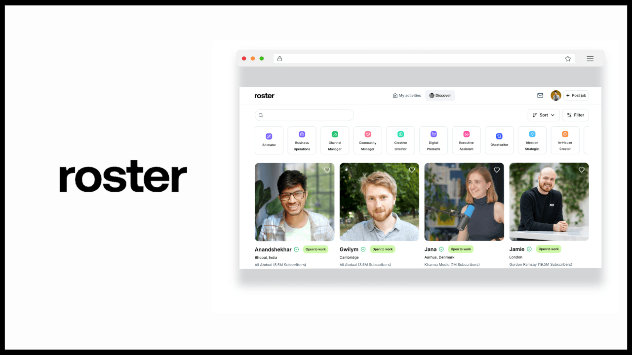 İçerik üreticilerine odaklanan yapay zekâ destekli işe alım aracı: Roster
