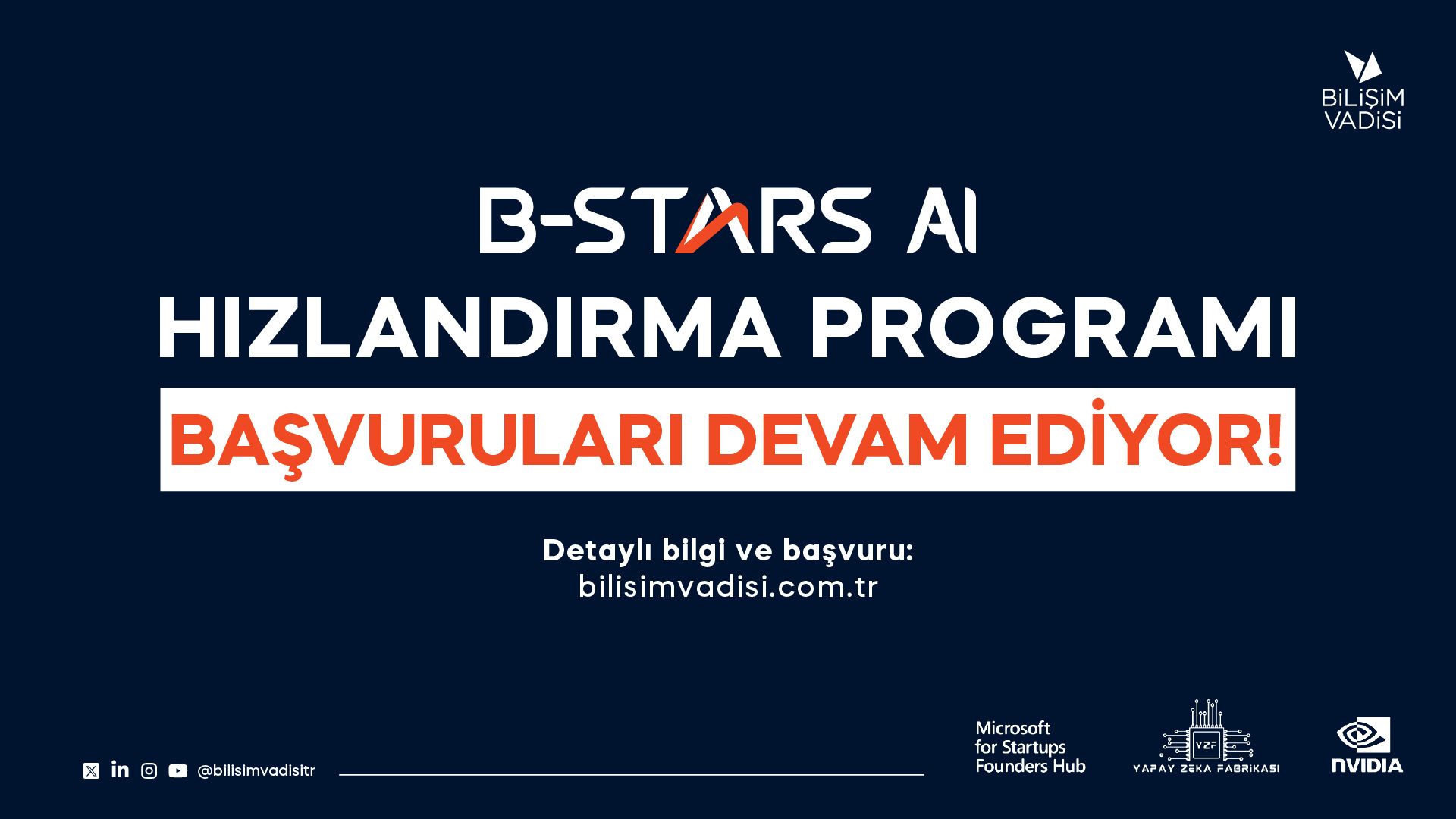 Bilişim Vadisi’nin B-Stars AI Hızlandırma Programı ile Teknolojini Geleceğe Taşı!