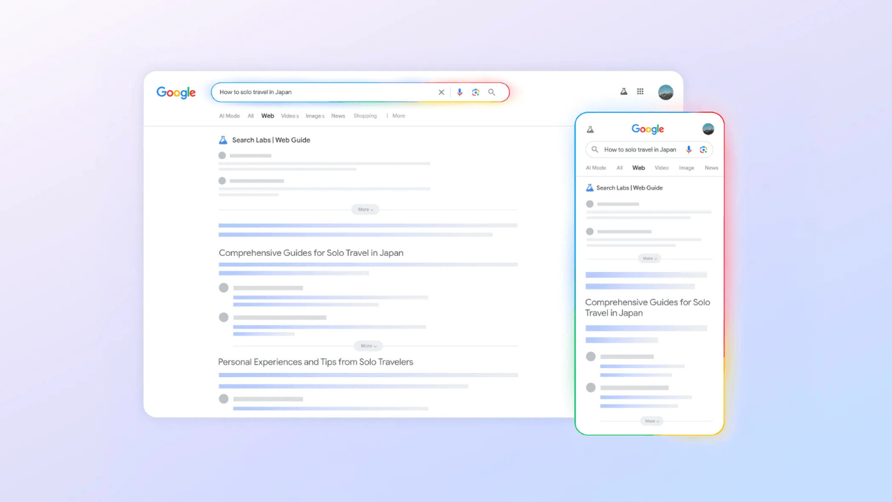 Google'dan arama sonuçlarını düzenleyen yapay zeka özelliği: Web Guide