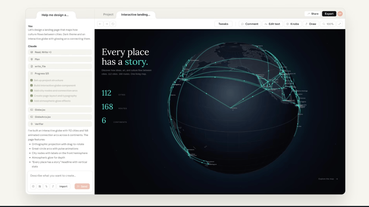 Anthropic'ten prototipler, slaytlar ve tek sayfalık sunumlar oluşturabilen yeni araç: Claude Design