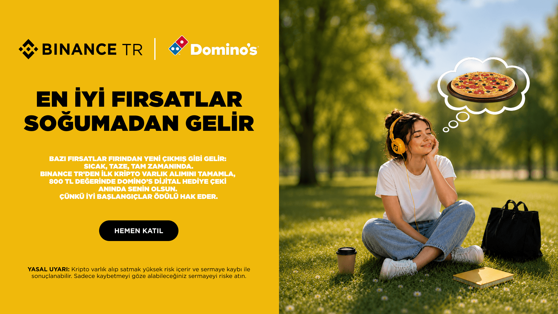 Binance TR ve Domino's’tan Pizza Günü'ne Özel Bir Aylık Kampanya: İlk Kripto Varlık Alımına 800 TL Hediye