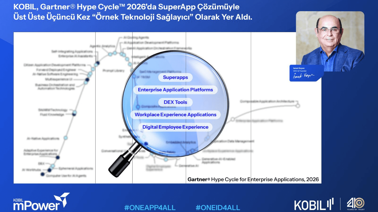 KOBIL, Gartner® Hype Cycle™ 2026'da ‘SuperApp’ Çözümüyle Üçüncü Kez ‘Örnek Teknoloji Sağlayıcı’ Olarak Gösterildi