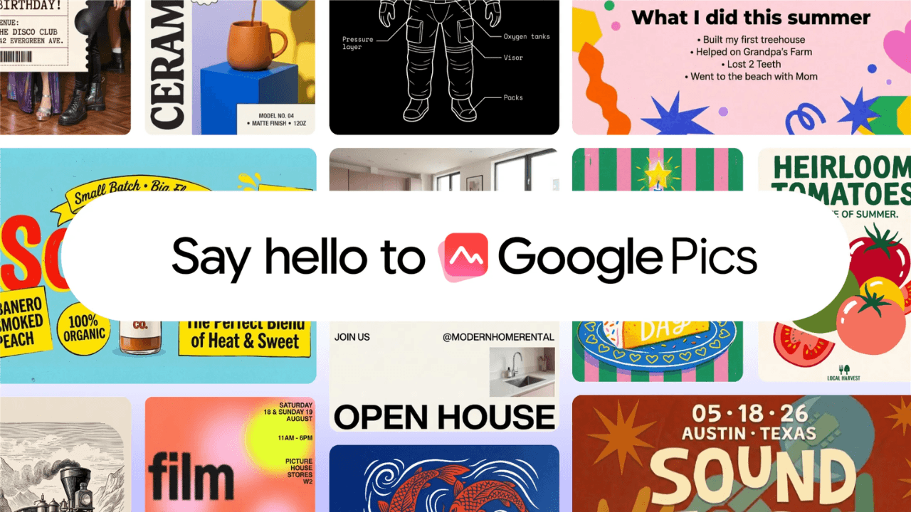 Google'dan Canva'ya rakip yapay zeka destekli tasarım aracı: Google Pics